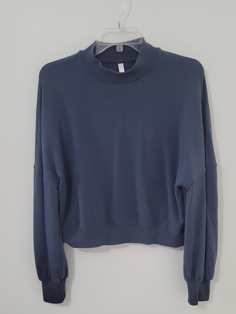 Fabletics Mock Neck French Terry Sweatshirt, Size Medium
